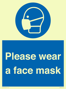 Please wear a face mask